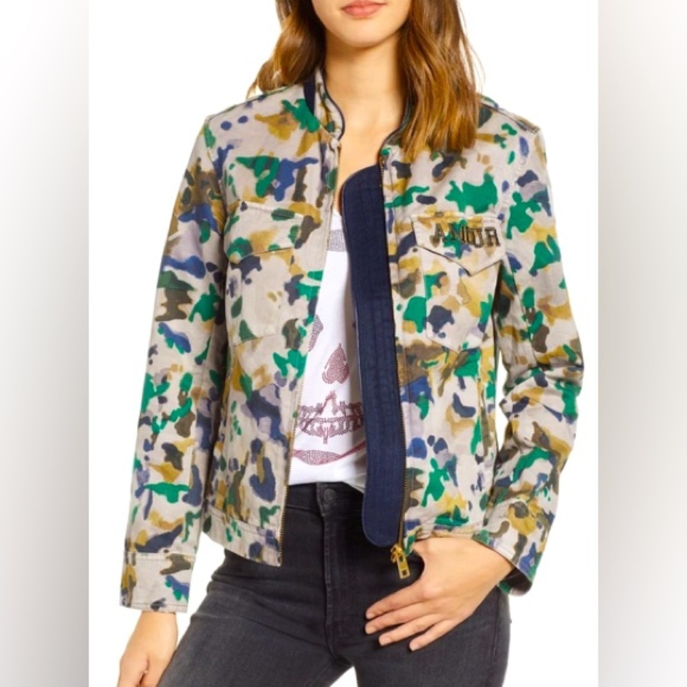Zadig & Voltaire Kavy Watercolor Camouflage Cotton Jacket 100% cotton Size S